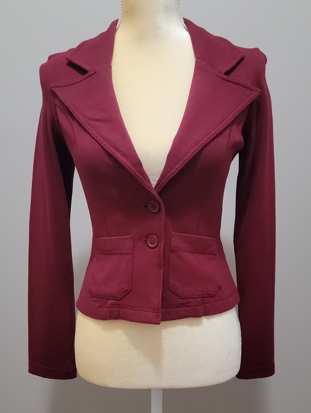 VTG 2007 One Step Up Tailored Blazer Jacket S Burgundy NWOT